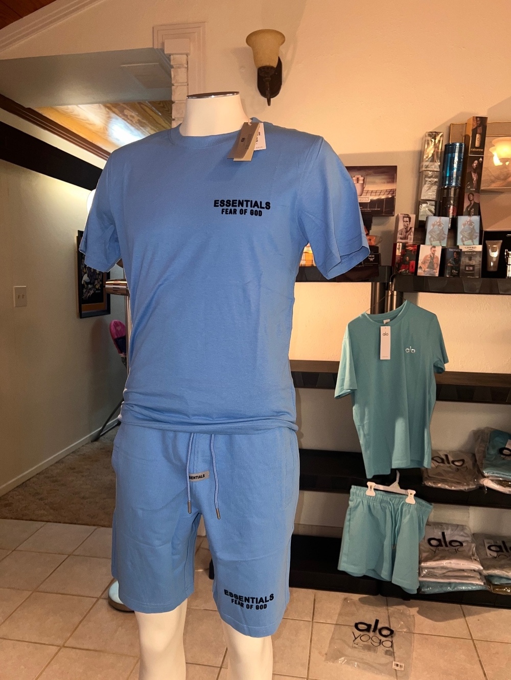 Mens essential short/shirt sets small